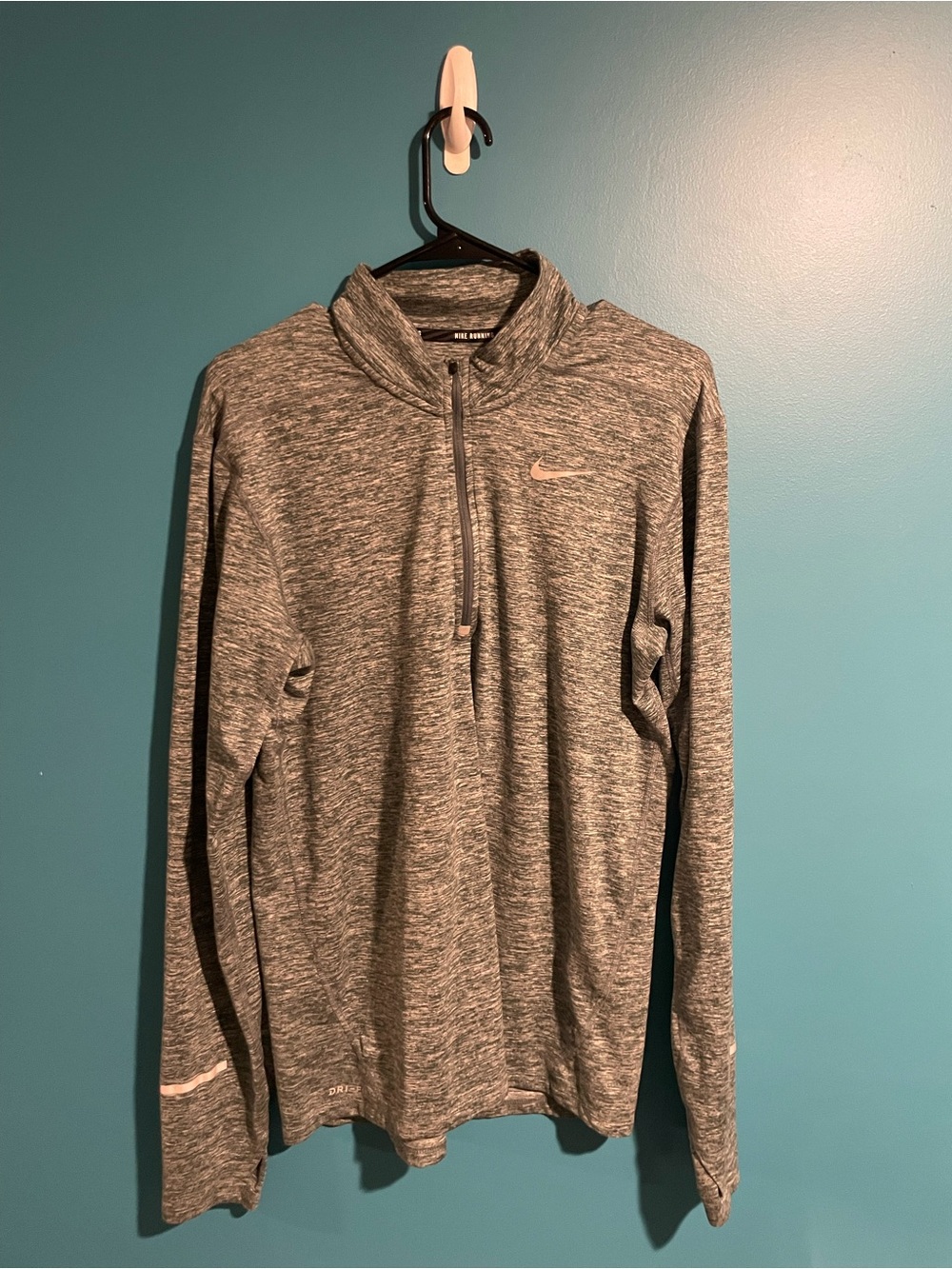 Nike Teal Heather Dri-FIT Running Quarter-Zip